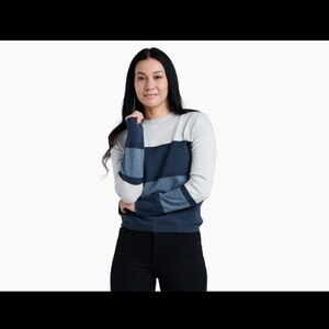Kuhl Women's Crew Neck Sweater - Blue and Gray